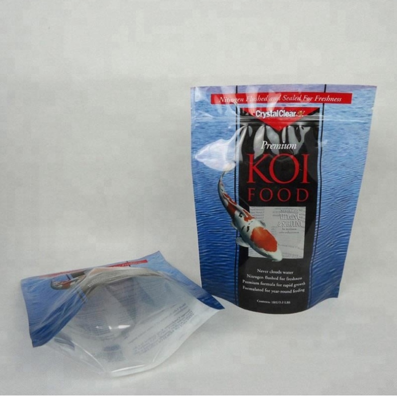 fond rond debout sac en plastique d'emballage souple en plastique pour viande fruits de mer de boeuf viande de porc